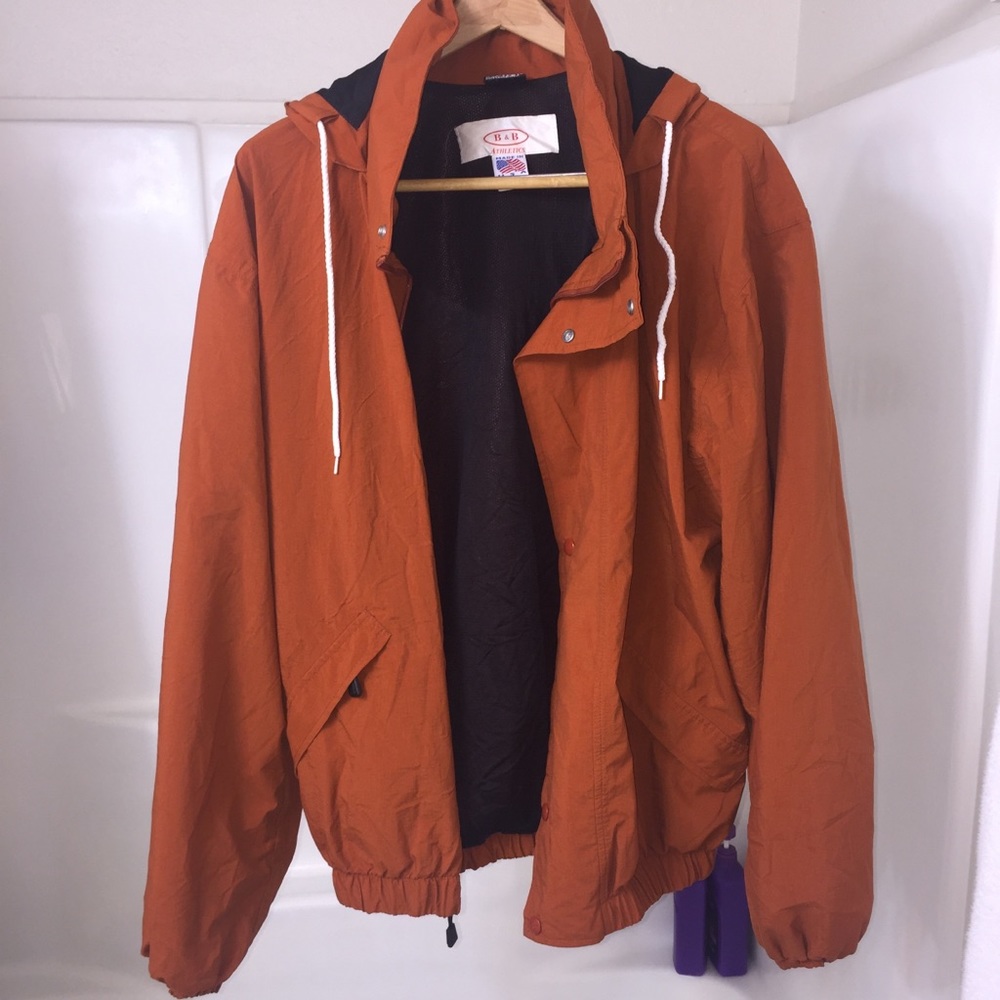 Burnt Orange Windbreaker